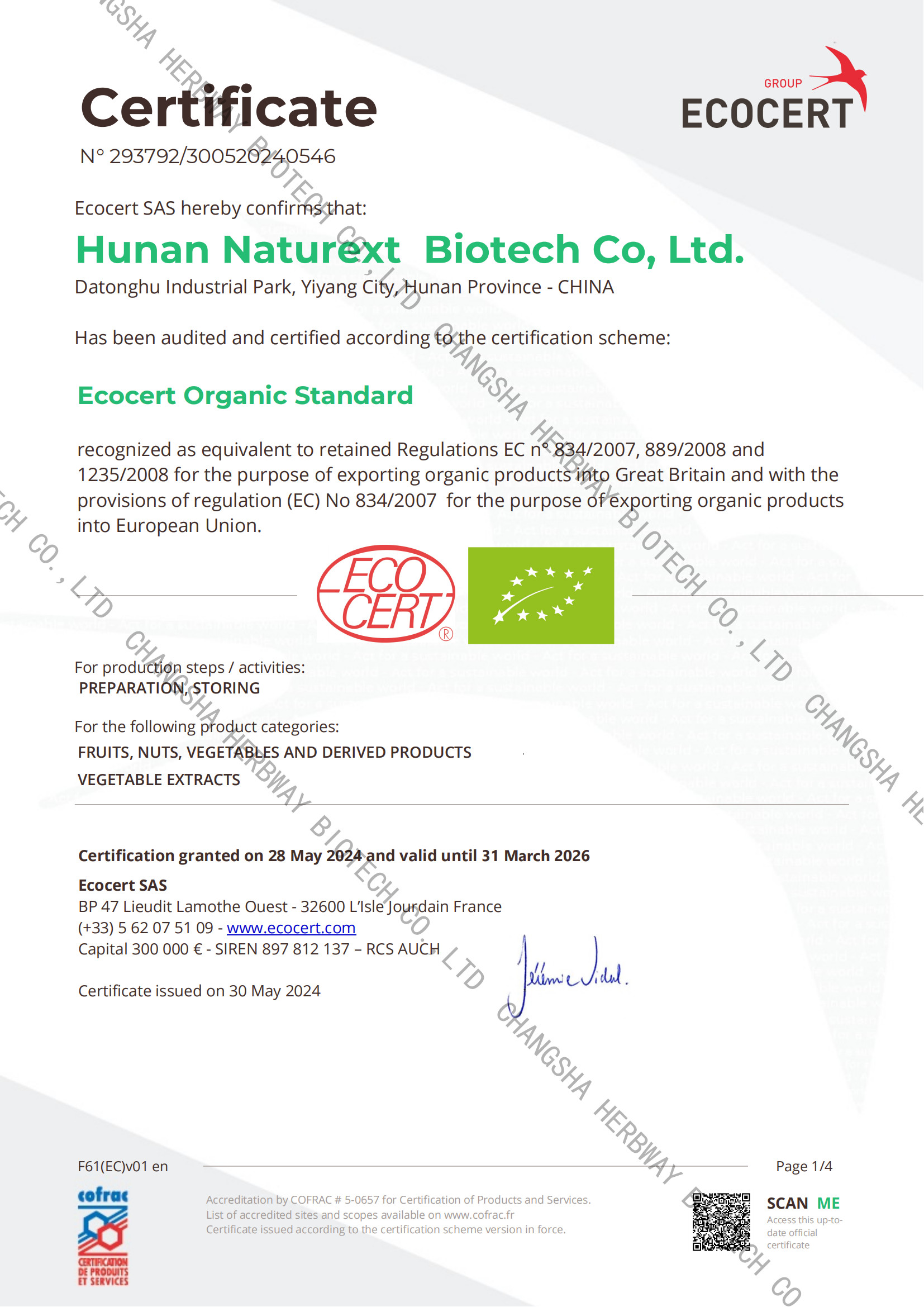 Organic Certification